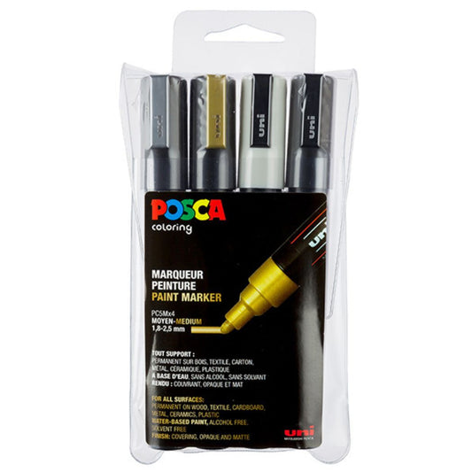 UNI POSCA Marker 4kpl PC-5M 1,8-2,5mm