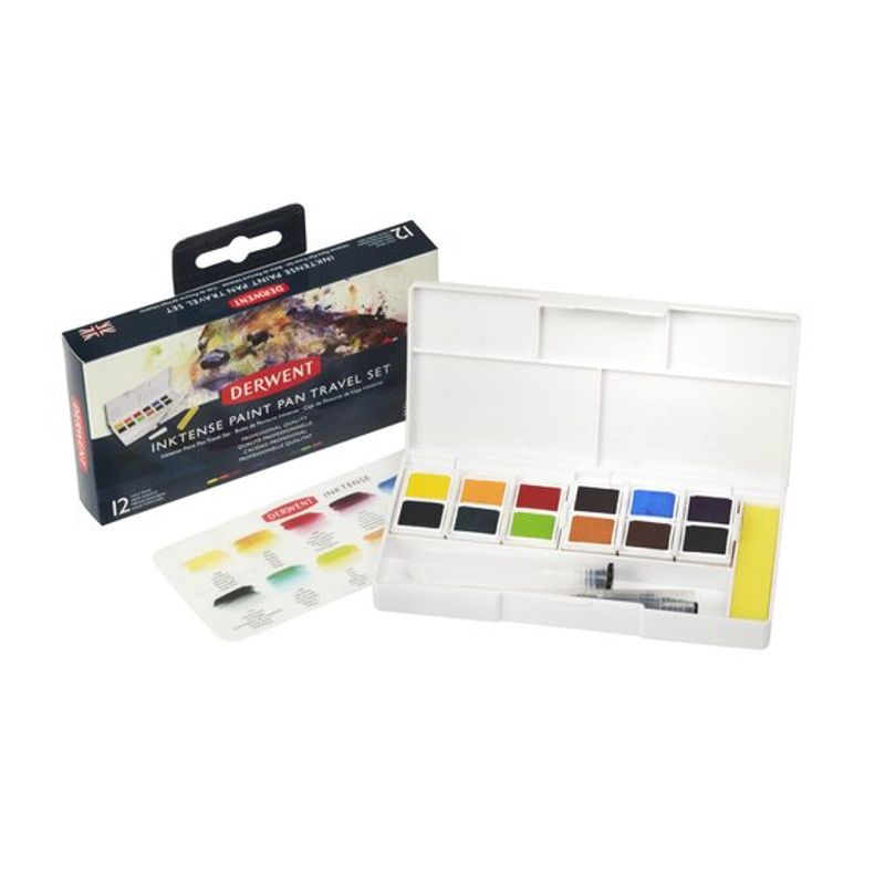 Vesivärisetti Inktense 12 nappia, Derwent