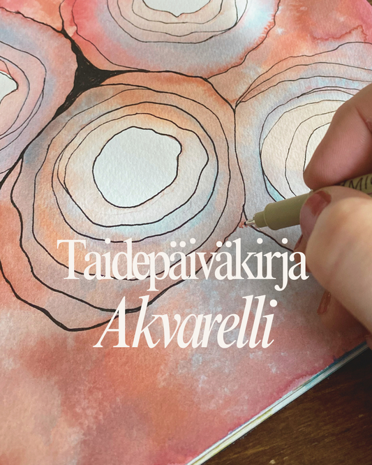 Taidepäiväkirja Akvarelli, 3 viikon verkkokurssi
