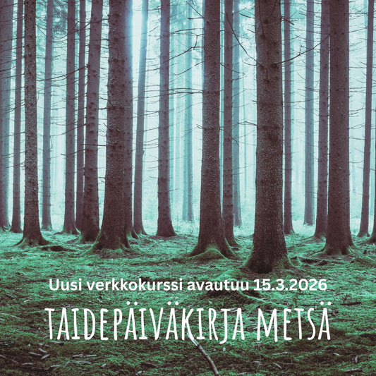 Taidepäiväkirja Metsä, 3 viikon teemakurssi